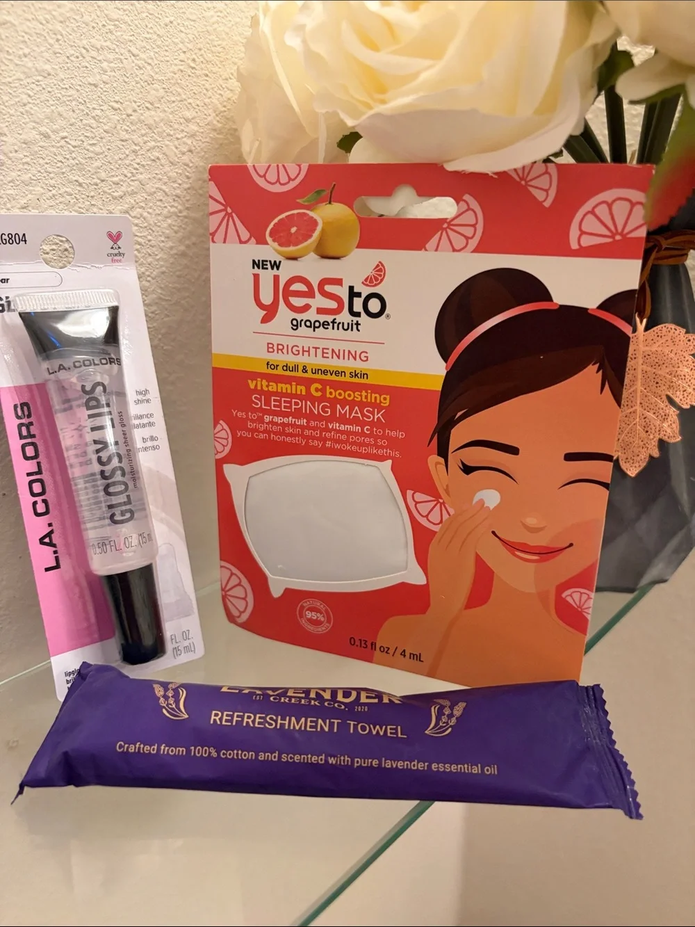 Grapefruit Brightening Vitamin C Sleeping Mask Self Care Bundle